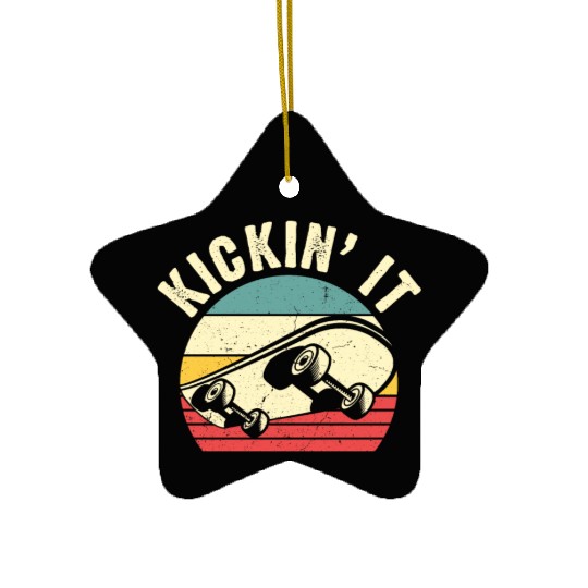 Skateboarding Skateboard Skateboarder Vintage Ceramic Ornaments