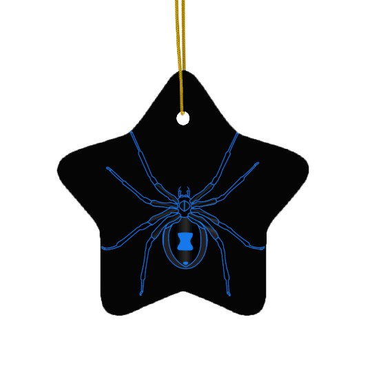 Black Widow Blue Design Ceramic Ornaments