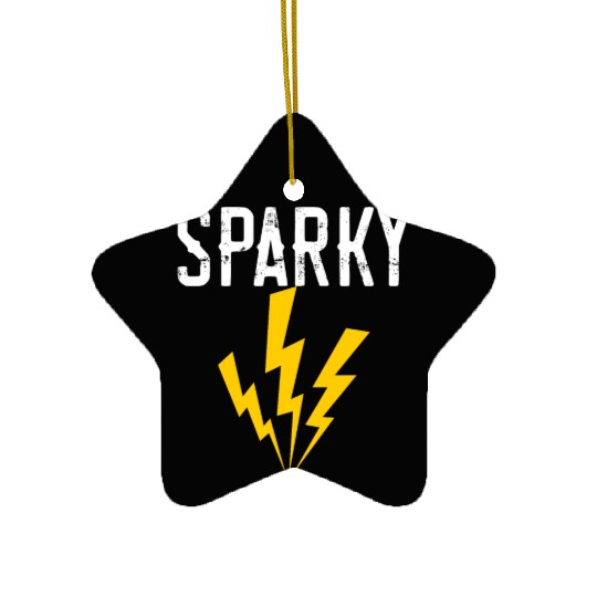 Sparky Electrician Lineman Electricity Electronics Ceramic Ornaments