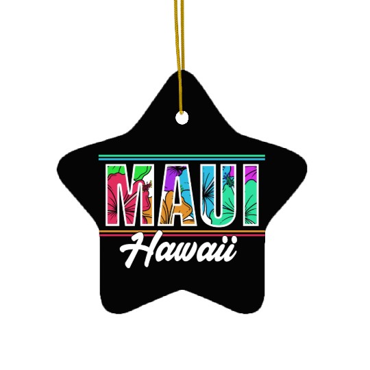 Summer Vacation Beach Maui Hawaii Ceramic Ornaments