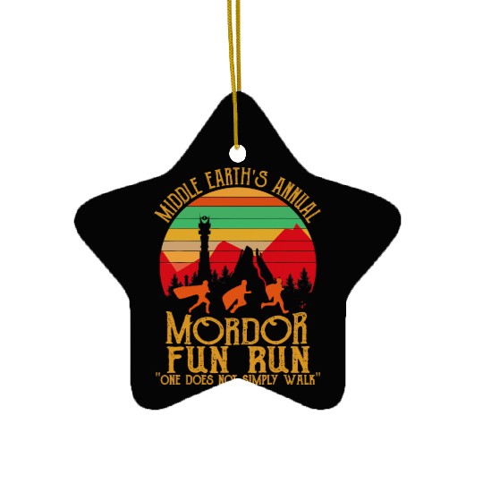 Mordor Fun Run One läuft nicht einfach Vintage Ceramic Ornaments