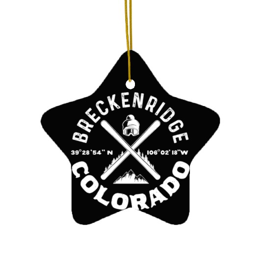 Breckenridge Colorado, Skiing Ceramic Ornaments