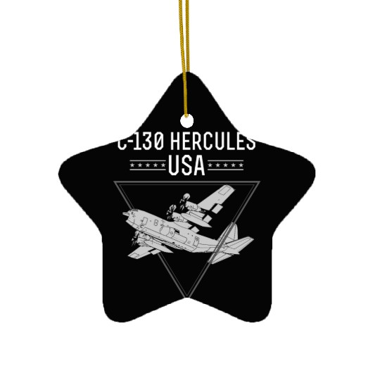 C 130 Hercules US Airborne Fighter Pilot Ceramic Ornaments