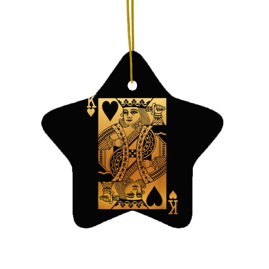 King of Hearts Card 5884 Ceramic Ornaments