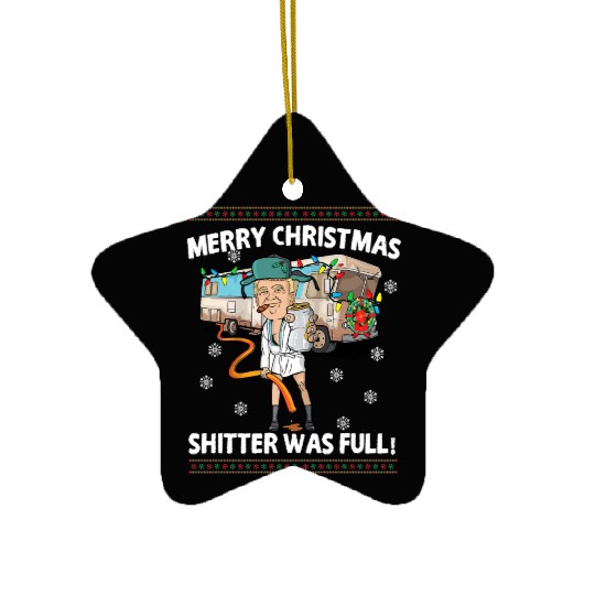 Donald Trump Cousin Eddie Christmas Ceramic Ornaments Shitte