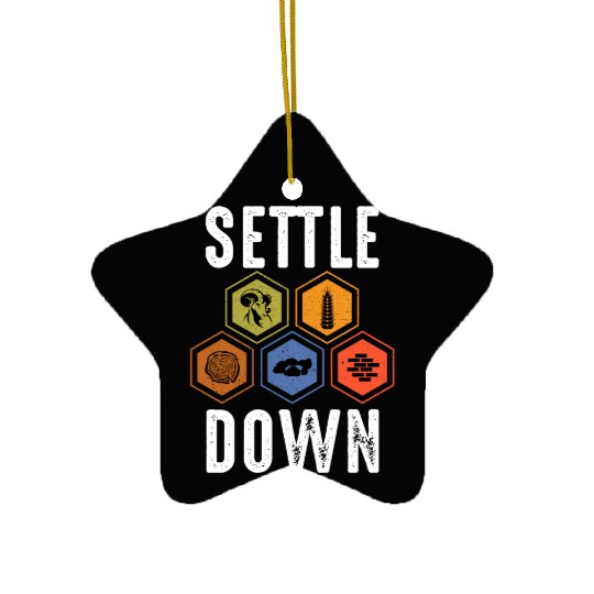 Settle Down Board Game Night Settle Trade Build Ceramic Ornaments