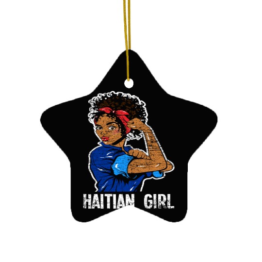 Haiti Girl Caribbean Ceramic Ornaments