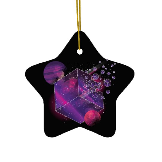 Galaxy Planet Moon Universe Cube Space Ceramic Ornaments