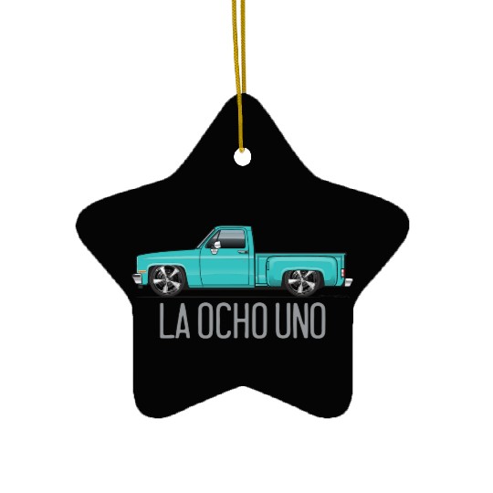 La Ocho Uno Light Turquoise Ceramic Ornaments