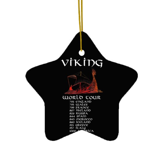 Viking World Tour Valiant Viking Warriors Ceramic Ornaments