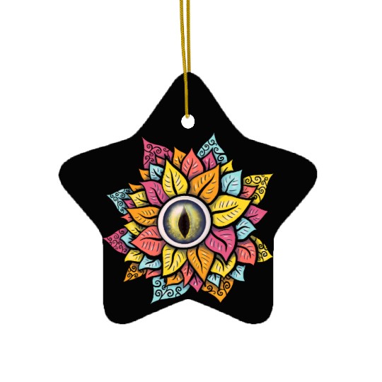 Colorful Reptile Eye Flower Ceramic Ornaments