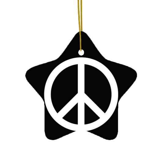 PEACE PEACE PEACE ON EARTH Ceramic Ornaments