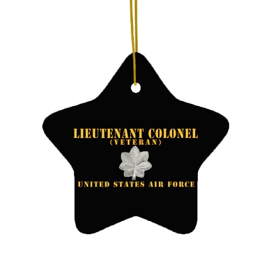 USAF Lieutenant Colonel LTC Veteran X 300 Hat Ceramic Ornaments