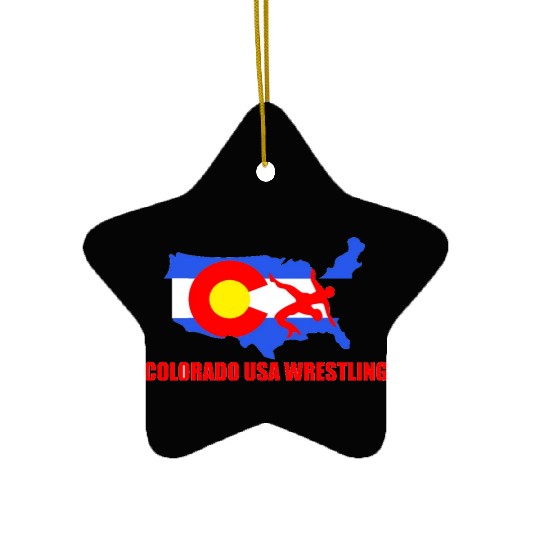Team USA Wrestling Colorado Division Ceramic Ornaments