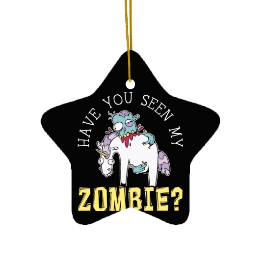 Have You Seen My Zombie Halloween Trick Or Treat Ceramic Ornaments