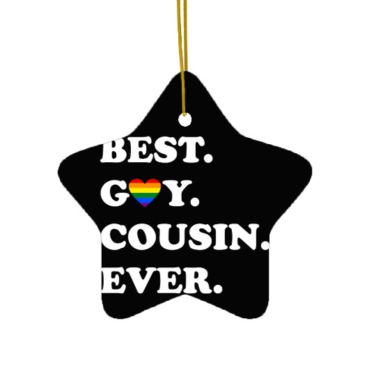 Best Gay Cousin Ever Ceramic Ornaments LGBTQ Gay Pride