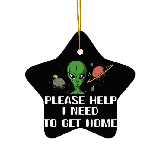 Alien Gift Extraterrestrial UFO AREA 51 Sci-fi Ceramic Ornaments