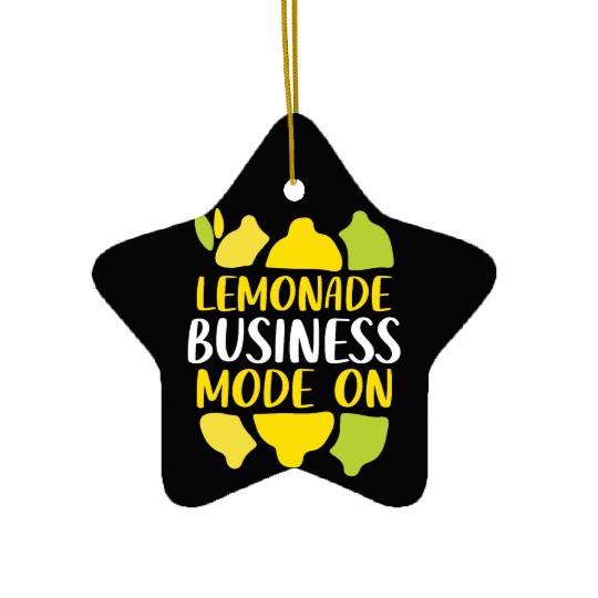 Lemonade Business Mode On Summer Fruit Lemon Ceramic Ornaments