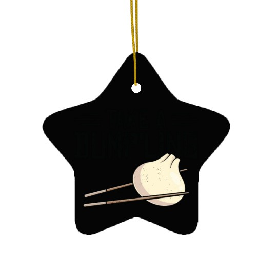 Dumpling Asian Food Chinese Food Fan Ceramic Ornaments