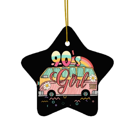 90 s girl sublimation Ceramic Ornaments