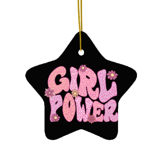 Girl Power sublimation Ceramic Ornaments