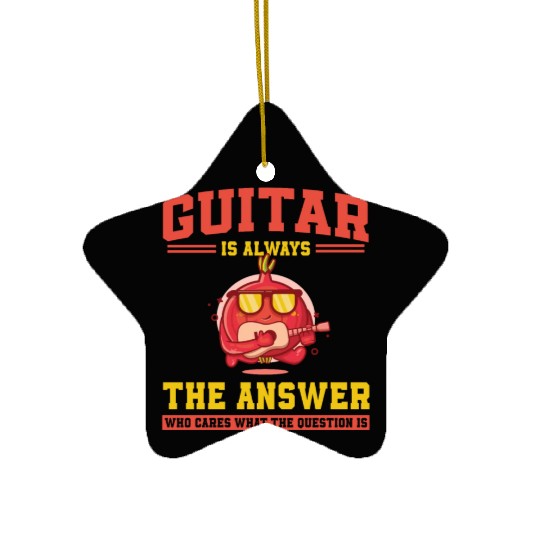 Onion Guitar Ceramic Ornaments