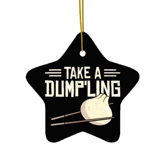 Dumpling Asian Food Chinese Food Fan Ceramic Ornaments
