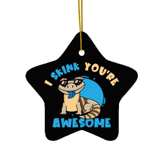 Herpetology Skink Lizard Wildlife Reptile Ceramic Ornaments