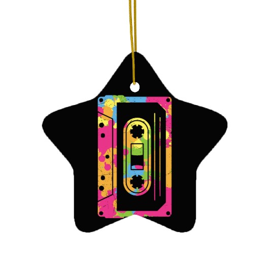 Colorful Retro Cassette Tape Ceramic Ornaments