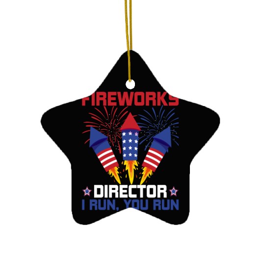 Fireworks Director Ceramic Ornaments