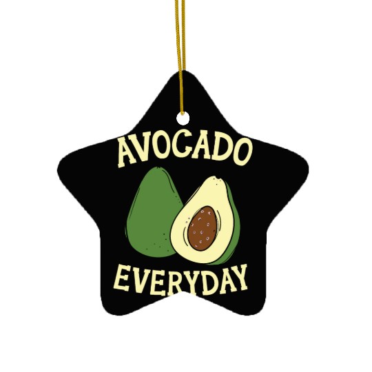 Avocado Everyday Avocado Lover Guac Guacamole Keto Ceramic Ornaments