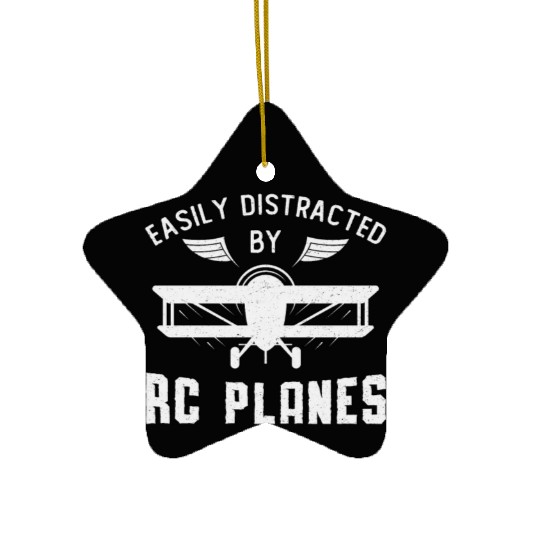 RC Plane Aircraft Easily Distracted By RC Planes Ceramic Ornaments