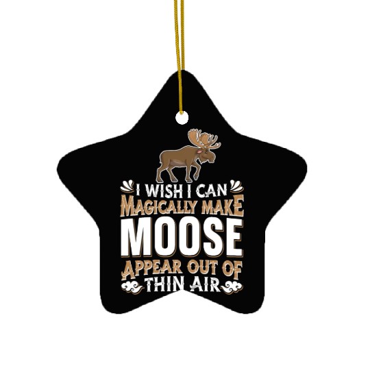 Moose Elk Hunting Ceramic Ornaments