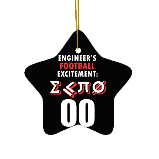 Engineer Football Arithmetic Ceramic Ornaments