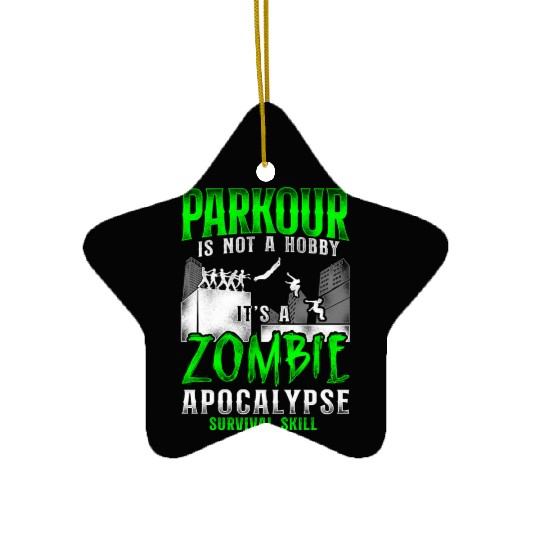 Parkour Free Running Traceur Ceramic Ornaments