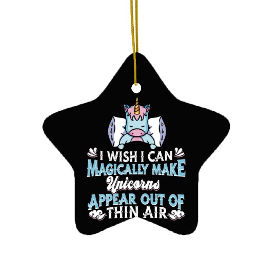 Unicorn Rainbow Ceramic Ornaments