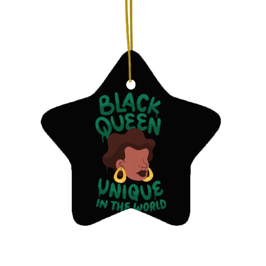 Black unique in the world Queen Black queen unique Ceramic Ornaments