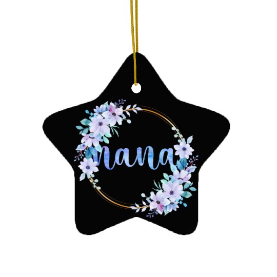 Nana Flowers Cute Gardening Grandma Ceramic Ornaments