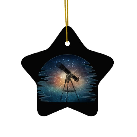Telescope Solar System Stars Galaxy Astronomer Ceramic Ornaments