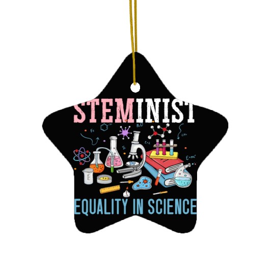 Steminist Equality In Science Biology STEM Squad Ceramic Ornaments