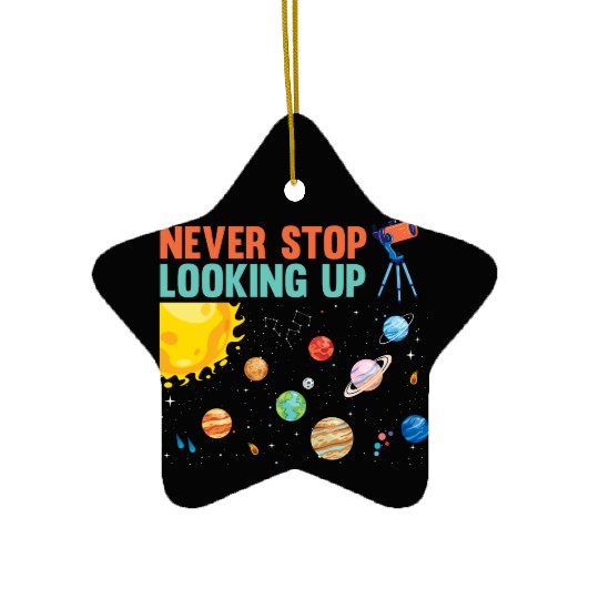 Telescope Solar System Planets Astronomer Ceramic Ornaments