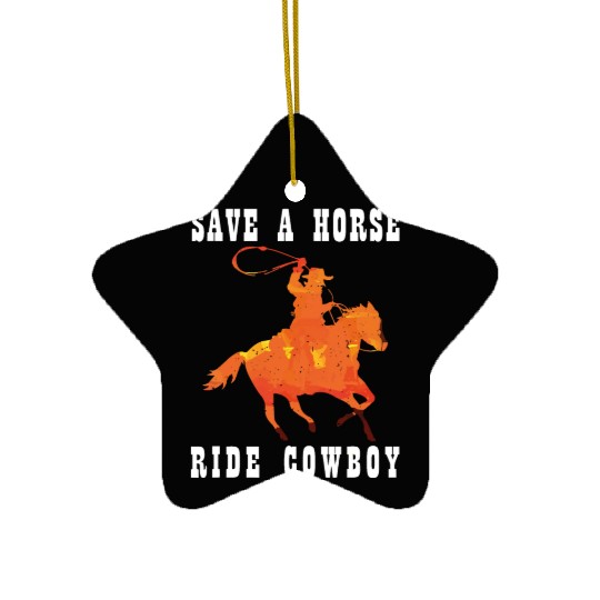 Save a horse Ceramic Ornaments
