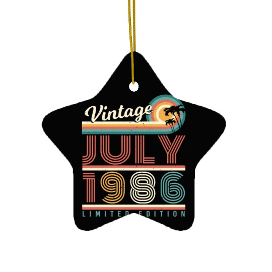 Year Of Construction July 1986 Ceramic Ornaments