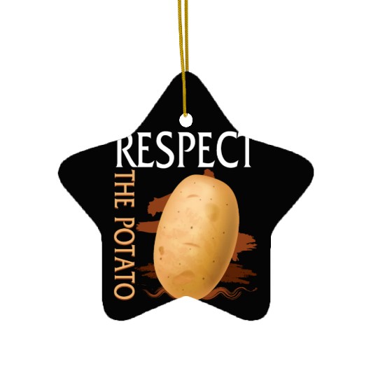 Potato Vegetable Ceramic Ornaments, Respect The Potato Ceramic Ornaments,