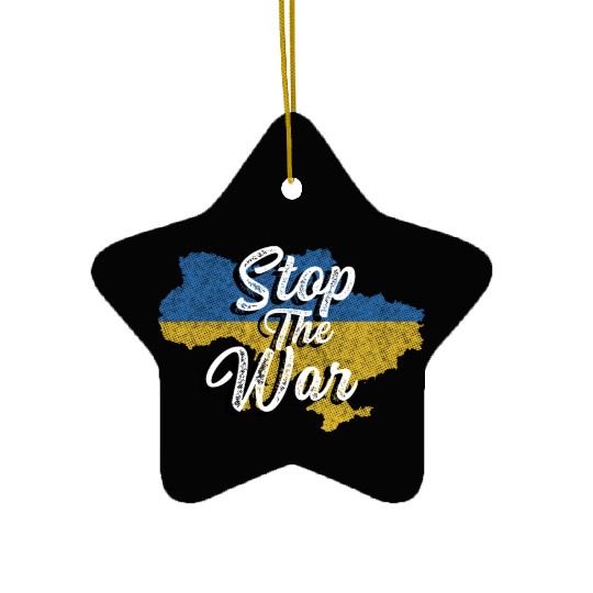 Stop the War Peaceful Activist Gift Ceramic Ornaments