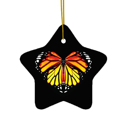 Monarch Butterfly Heart Mom Butterfly Lover Mom Ceramic Ornaments