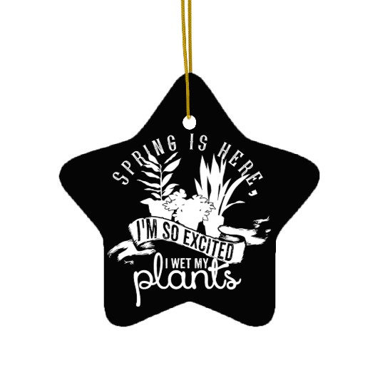 Fun Novelty Spring Gardening plants seeds dirt Ceramic Ornaments
