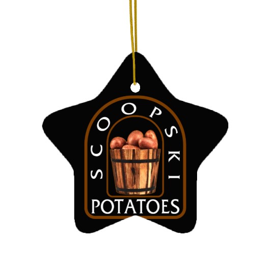 Potato Vegetable Ceramic Ornaments, Scoopski Potatoes,