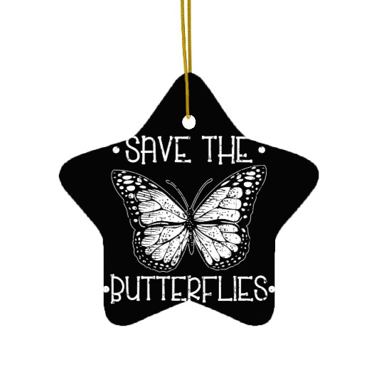 Save The Butterflies Monarch Vintage Collection Ceramic Ornaments