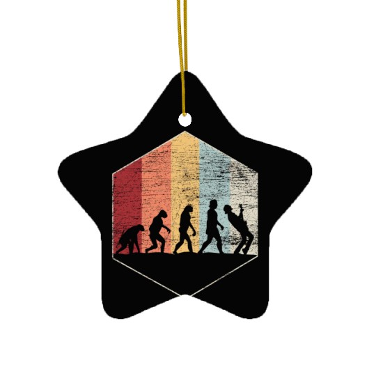 Guitarist Vintage Men Evolution Guitar Ceramic Ornaments